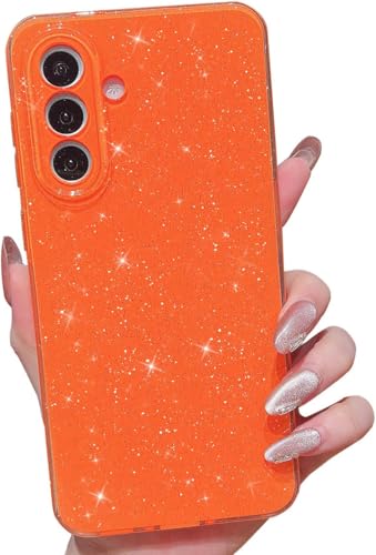 Coque Samsung Galaxy A57 5G MINSCOSE fine en silicone orange résistant aux chocs pour fille