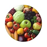 20 pines de botón de frutas y verduras frescas, insignias redondas de 2.4 pulgadas, kit de botones personalizados para fotos, suministros de manualidades, proyectos de fiesta de bricolaje