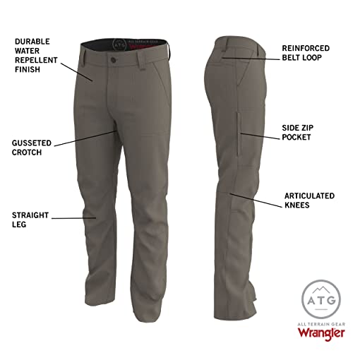 Atg By Wrangler Men's Zip Pocket Trail Pant, Fallen Rock, 32W X 34L #TOP6
