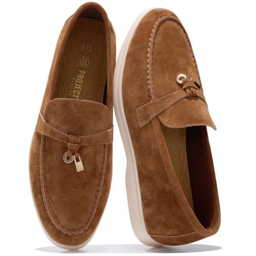 Image of Project Cloud 100% Genuine Leather Slip-on Casual Loafers for Women