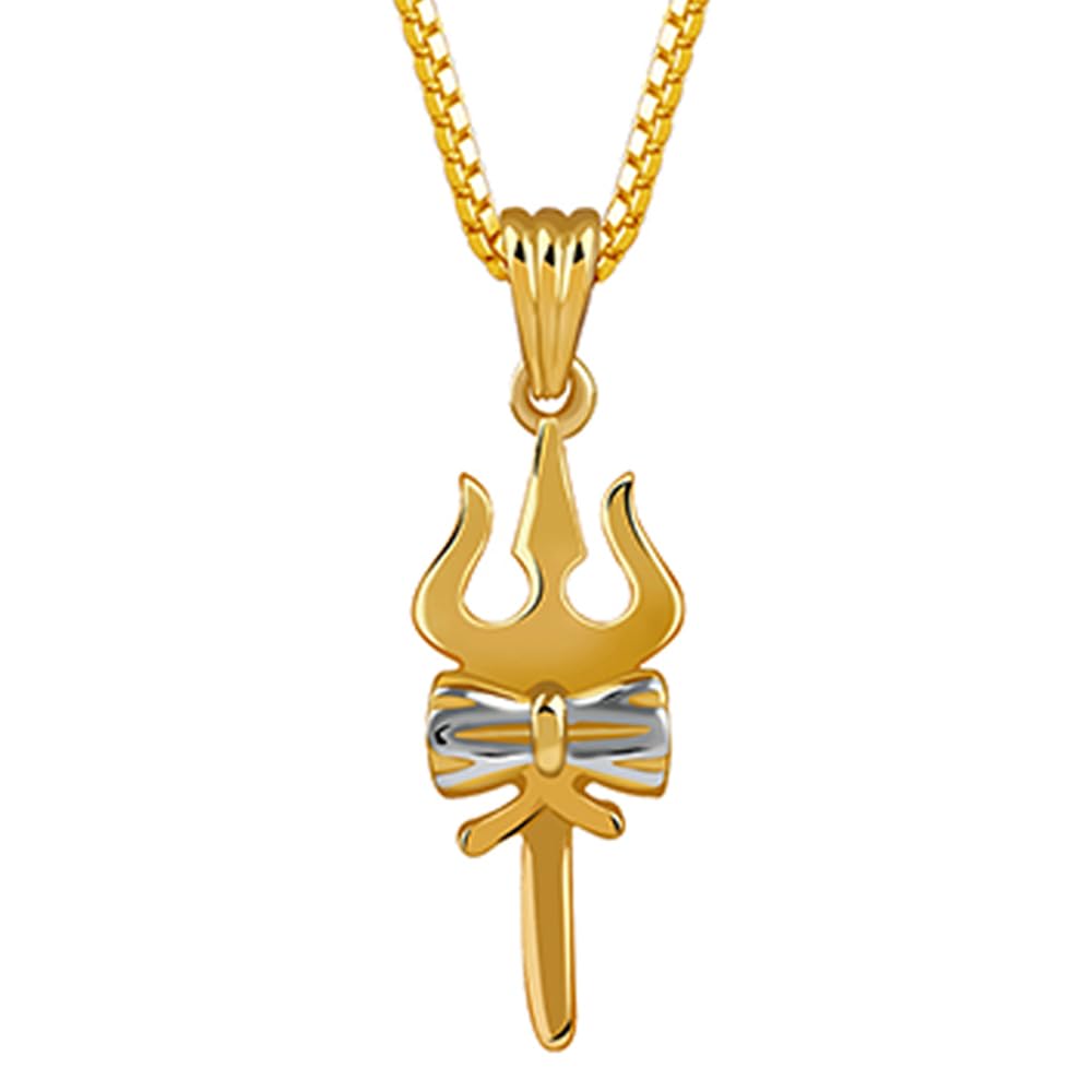 925 Silver Dual Tone Sacred Trishul Silver Pendant With Box Chain For Him|Necklace to Gift Women & Girls|With Certificate of Authenticity and 925 Stamp|6 Months Warranty-image-17