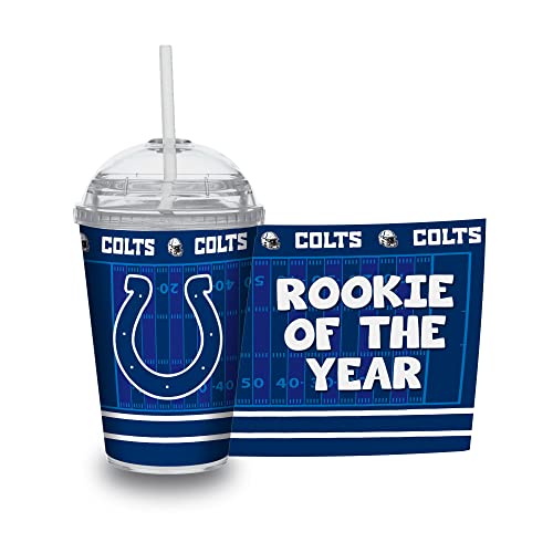 Image of Rico Industries NFL Football Rookie of The Year 12oz Acrylic Tumbler, Youth Tumbler with Swirly Straw