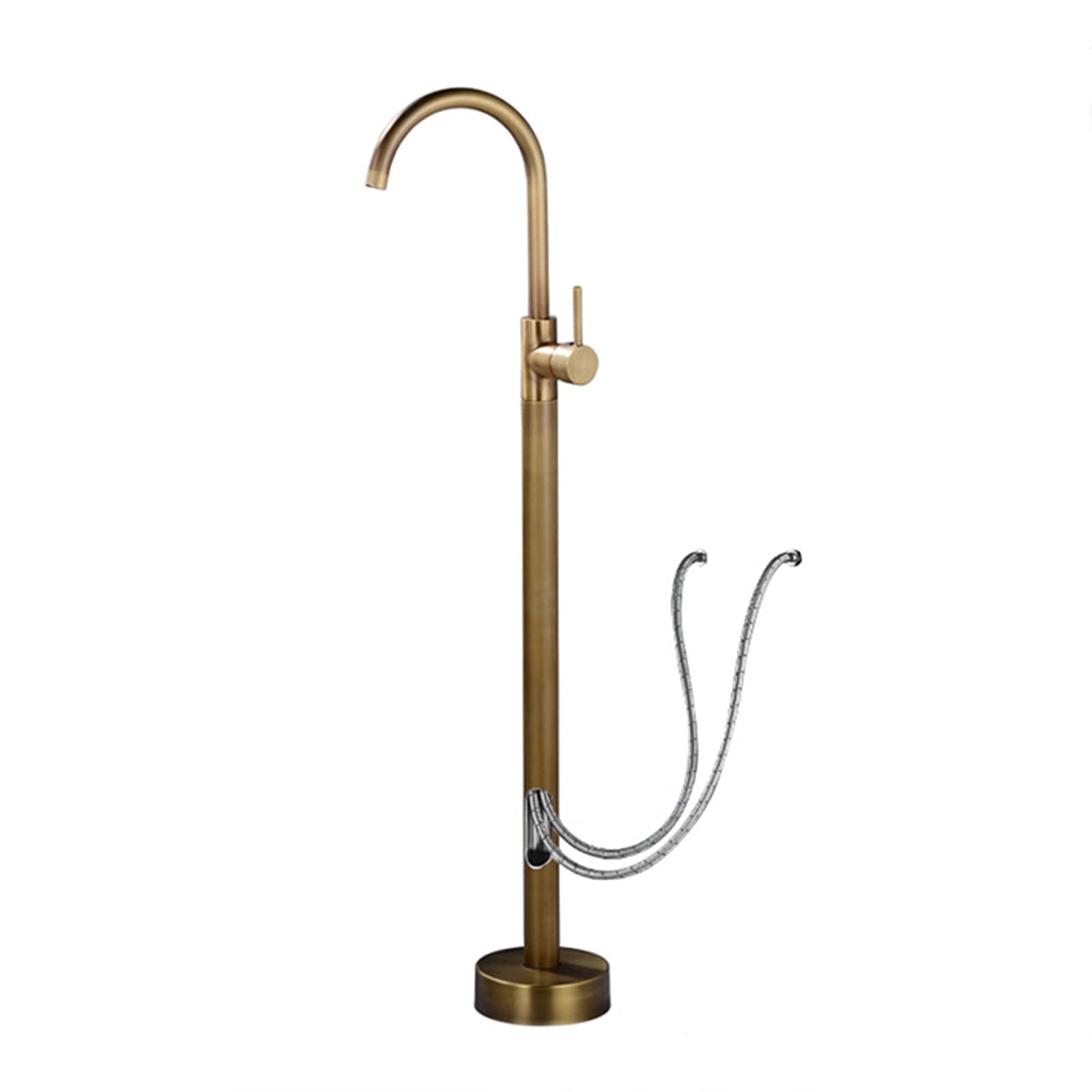 Mitigeur vertical eau chaude froide en cuivre pour baignoire rétro sur pieds