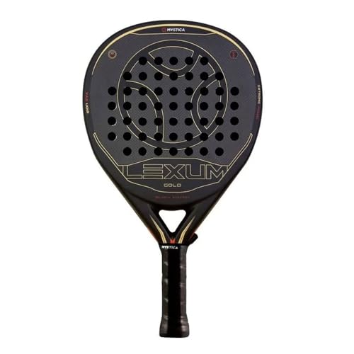 Mystica - Pala Lexum Gold Black Edition 2021, Pala de Pádel para Jugadores de Nivel Avanzado Profesional