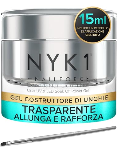Gel Costruttore Unghie (15ml) NAIL FORCE Ricostruzione Unghie Builder per Fissare Diviso Le Unghie Spezzate - Scultura E Rinforzatore