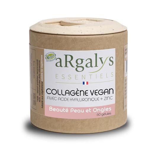 Argalys Colágeno Vegano con Ácido Hialurónico y Vitamina C 60 Cápsulas