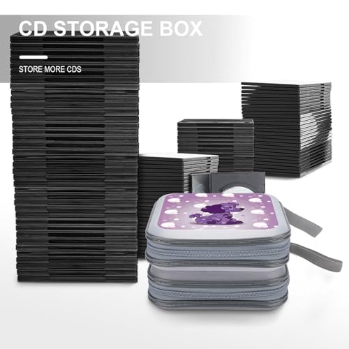 Boîtier CD 40 compartiments plastique zippé motif Caniche moderne