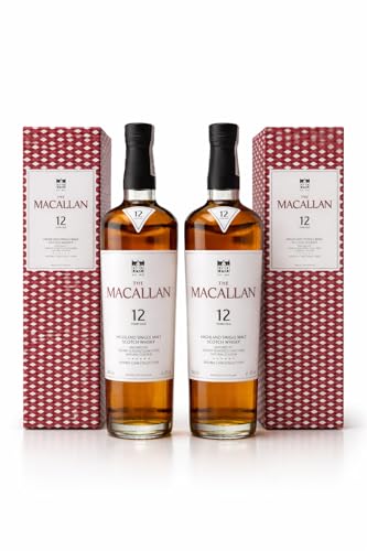 The Macallan 12 Years Old Double Cask – Pack 2 Botellas 70 cl – Highland Single Malt Scotch Whisky – Estuche Oficial – 40% Vol.