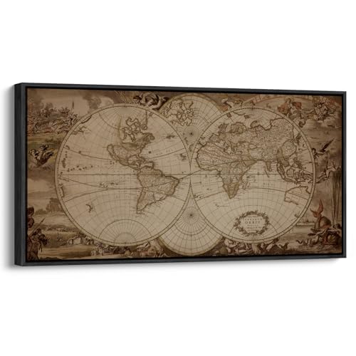 wall26 Extra Large Framed Wall Art Canvas Print - Vintage