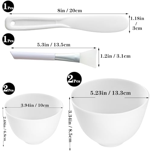 4 tazones de silicona para mascarilla facial DIY miniatura 2