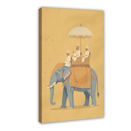 Affiche sur toile indienne de l'histoire culturelle avec impression jet d'encre rétro