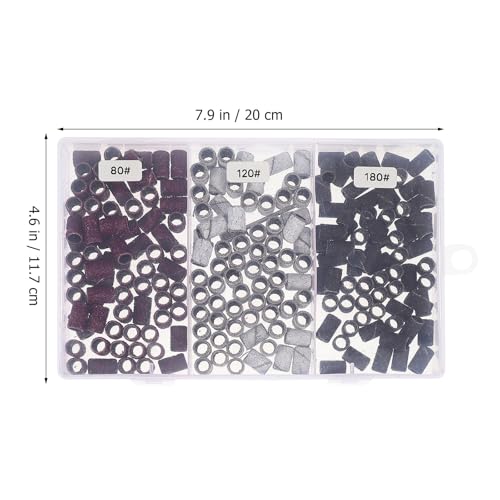 Uonlytech 210 piezas cabezales para manicura y pulido miniatura 2