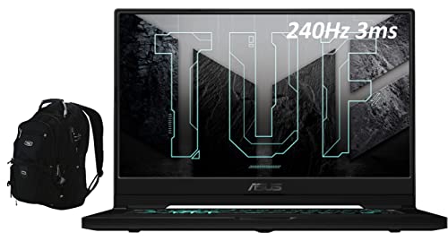 ASUS TUF Dash 15 Gaming & Entertainment Laptop (Intel i7-11370H 4-Core, 40GB RAM, 2x1TB PCIe SSD RAID 0 (2TB), RTX 3070, 15.6" 240Hz Win 11 Home) with Travel & Work Backpack