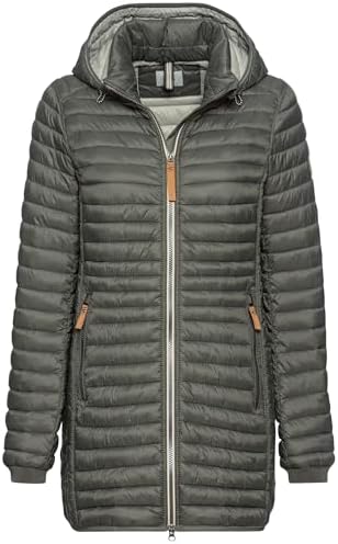 camel active Damen Wasserabweisende Steppjacke | Wasserabweisende und winddichte Steppjacke mit abnehmbarer Kapuze, 2-Wege Reißverschluss, 2 Innen - und 2 Außentaschen