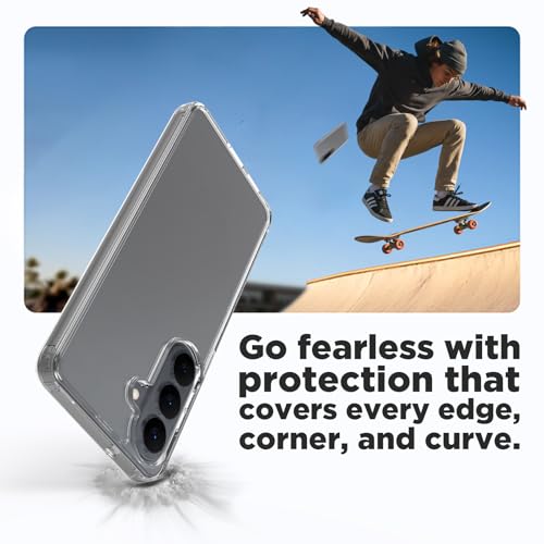 Image of RIGGEAR Shockproof Clear Hybrid Armor Back Cover Case Compatible with Samsung Galaxy S26 (Transparent PC and TPU Bumper)