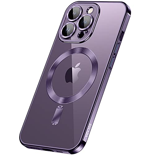 �d�b 15 Pro Max/15 Pro/15 Plus/15 �p���C�P�[�X�A[Magsafe �Ή�] �\�t�g TPU �d�C���b�L�o���p�[���� PC �o�b�N�J�o�[�A�J���������Y�v���e�N�^�[�t���A�S�[���h�A15 Pro