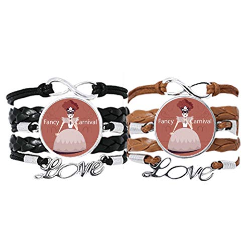 Bracelet Amour Couple en cuir DIYthinker inspiré du Carnaval de Venise