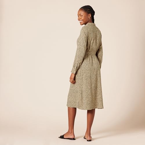 Image of Amazon Essentials Women's Georgette Long Sleeve Midi Length Shirt Dress