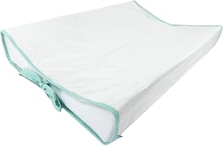 Trocador Para Bebê Americano Branco Piquet + Verde Menta Maravilhoso! Bebê Querido