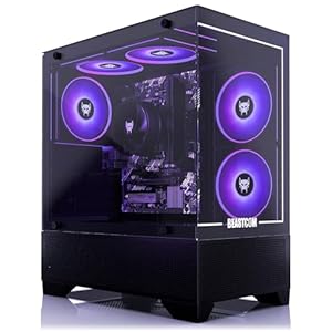 BEASTCOM Q3 Gaming PC Desktop Computer AMD Ryzen 5 3400G, 4K Vega Graphics, 16GB RAM, 512GB M.2 NVMe, 500W 80PLUS PSU, WiFi, Gaming Office Console, Towers Prebuilt PC