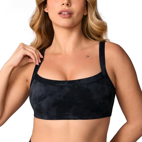 Image of UNISSU Hugcurve Adjustable Sports Bra Square Neck Wireless Padded Yoga Workout Tops