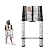 12.5ft Extension Ladder Aluminum Telescoping Step Ladder Adjustable Height, Folded 2.8ft, 330lbs Max Load Capacity, EN131, Portable Extendable Ladder for Home, Office, Outdoor