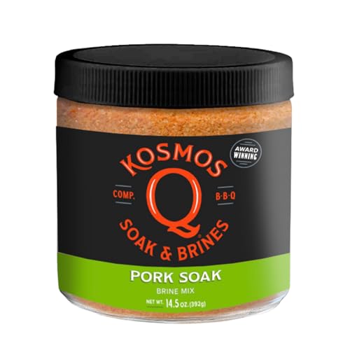Kosmos Q Pork Brine Soak & Seasoning, Sweet Brown Sugar & Worcestershire Infusion For Pork Chops,...