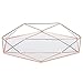 Produktbild Jeffergarden Dekorative Tablett Verspiegelte Metallarbeitsplatte Kosmetische Make-Up Parfüm Schmuck Aufbewahrungsbox Organizer Tablett Goldplatte Sexangle Nordic Einfachen Kommode(Rose Gold)