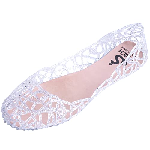 Dear Time Women Flat Heel Summer Beach Jelly Shoes