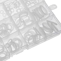 sourcing map 225 Stk. Set Silikon O Ring Kit, Metrische Dichtungsringe Weiß – Ansicht 3