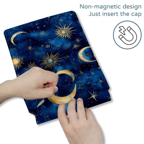 Housse ordinateur portable antichoc 13,8x10,2 pouces bleu lune étoiles