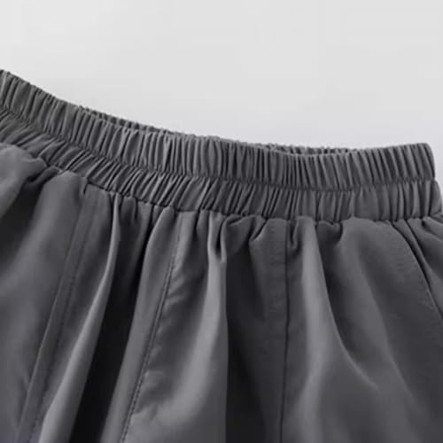 Boys Cargo Pants Casual Elastic Wasit Trouser with Multi Pockets Lounge Solid Color School Pants for Boys 5-15 Years4