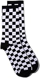 Junfamilee 1Pair Fashion Harajuku Trends Checkerboard Socks Geometric Checkered Socks Hip Hop Cotton Unisex Print Skateboard Soks Easy to Wear, Novelty and More, Girls' Clothing