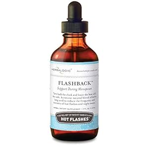 Flashback Liquid Herb Drops – Natural Relief for Menopausal Hot Flashes, Night Sweats, Sleeplessness, Irritability & Mood Swings – 4 Fl. Oz.