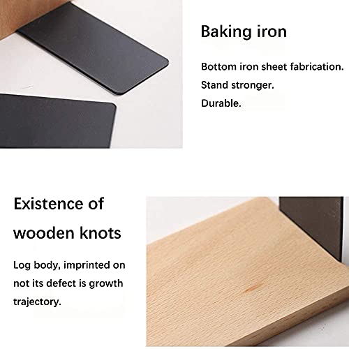 2 Pezzi Fermalibri in Legno, Reggilibri, Ferma