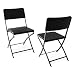Produktbild Nexos 2er Set Klappstuhl 2er Set schwarz in Rattan-Optik Gartenstuhl Balkonstuhl 80 x 40 cm Campingstuhl Bistrostuhl
