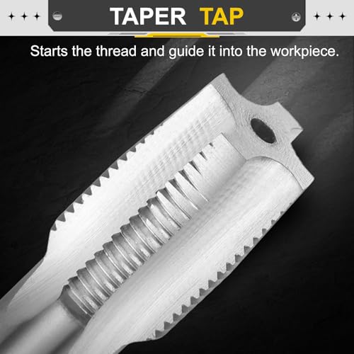 Image of uxcell Hand Taper Tap 3 /4 inch-16 UNF 2B Left Hand Thread Taper Style Taps Straight Flute Screw Tapping Threading Tool High Speed Steel HSS6542