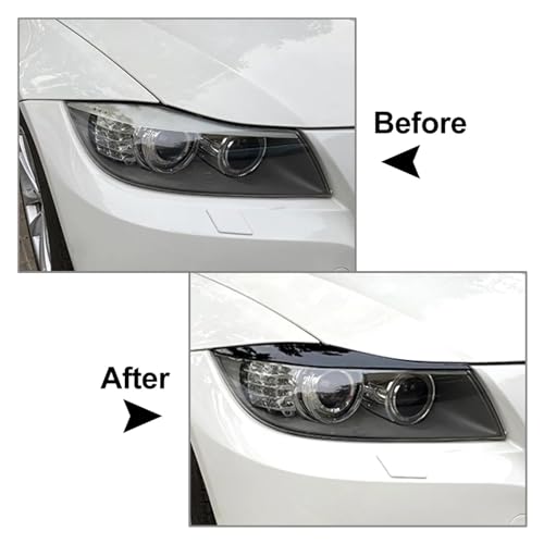 Paupières de phares de voiture pour E90 E91 noir carbone