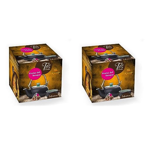 Ship - Té Frutas del Bosque - Infusión con 15 Pirámides - Contiene Propiedades Digestivas - Sabor Dulce - Infusión Digestiva - Aporta Bienestar y Tranquilidad, 37.5 gramo, 1 (Paquete de 2)