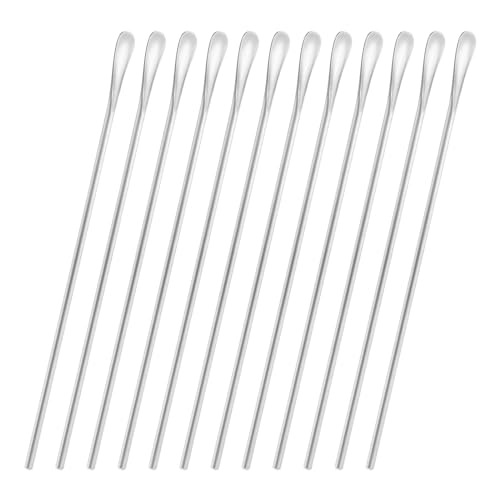 luvtree 12-Pack 10.0' / 25.8cm Stainless Steel Long Handle Stirring & Mixing Spoon &ndash; Reusable Bar...