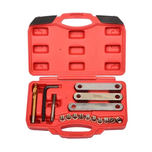 Zoomtools Kit de reparación de Rosca de guía de Pinza de Freno de 16 Piezas M9 x 1,25, Kit de Rosca de Perno de guía de Pinza de Freno, Compatible con VAG Opel Ford