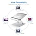immagine 2OMOTON Supporto per Laptop, Supporto PC Portatile, Alza per Notebook Ergonomico Regolabile in Alluminio, Porta PC Pieghevole Scrivania per MacBook PRO/Air, Altri Laptop(11-17 Pollici), Argento