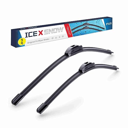 Image of 28 inch+20 inchFront Windshield Wiper Blades Fit for Toyota Sienna 2020 2019 2018 2017 2016 2015 2014 2013 2012 2011 2010(Set of 2) J /U Hook Adpater