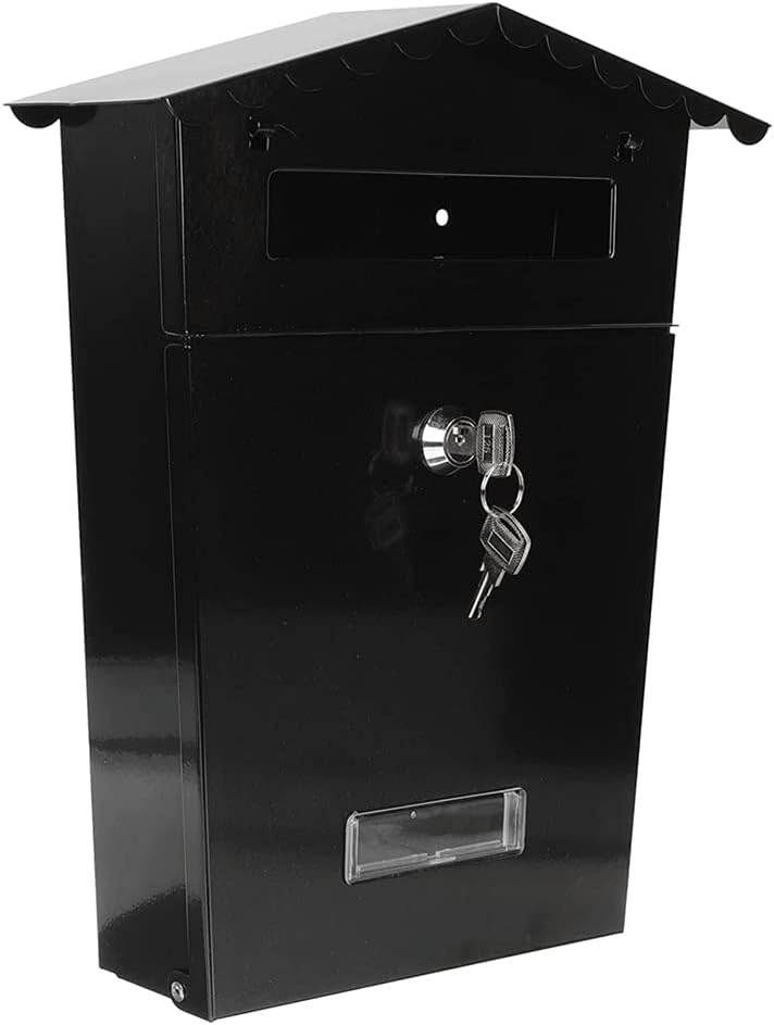 Outdoor Parcel Drop Box Mailbox Wall-Mount Mailboxes Large Capacity Metal Postbox with Lock Mailbox Posts Home Drop Box for Indoor and Outdoor Mailboxes