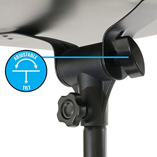 Plixio Adjustable Laptop Projector Stand - Portable Podium Tripod Mount, DJ Mixer Stand Up Desk Computer Stand Tray and Holder (27" to 48") - Thumbnail 4