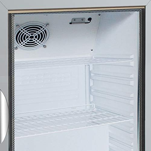 DUURA DGMW3.5RA DGMW3.5R 24-inch Merchandiser Countertop Refrigerator Multi-Pane Glass Door with Lock and Easy-to-Read Digital Temperature Display, 3.5 Cubic feet, White