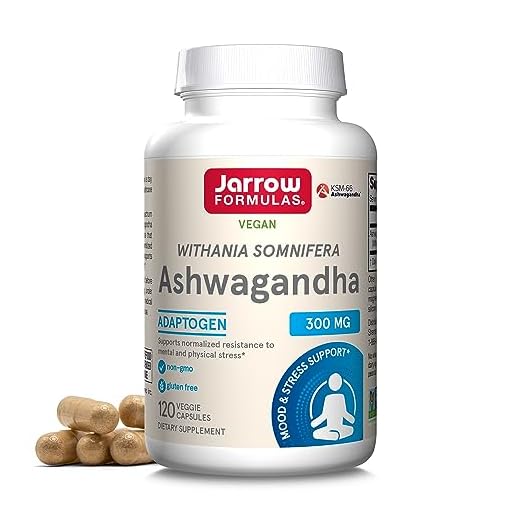 Jarrow Formulas | ASHWAGANDHA | 300 mg | 120 veganska kapslar | sömnbär extrakt