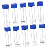 HIAKDOFT 10 Stück Teiliges Kunststoff Probenbecher Auslaufsicherer Stuhlbehälter Labor Medizinische Probentassen für Pathologie und Zytologie Vielseitig Einsetzbar