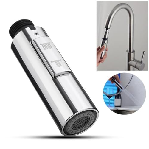 Grifo de cocina adaptable con rociador y funciones múltiples 3
