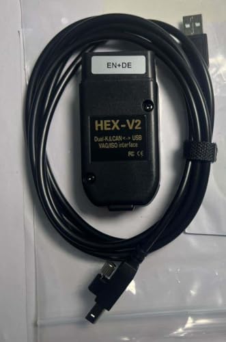 Image of H E X V2 VCDS Cable Unlimited VIN with Software - Life Time Free | OBD2 Scanner for VW, Audi, Skoda | Optional Free Remote Installation (Compatible with Car Models 1995-2017)